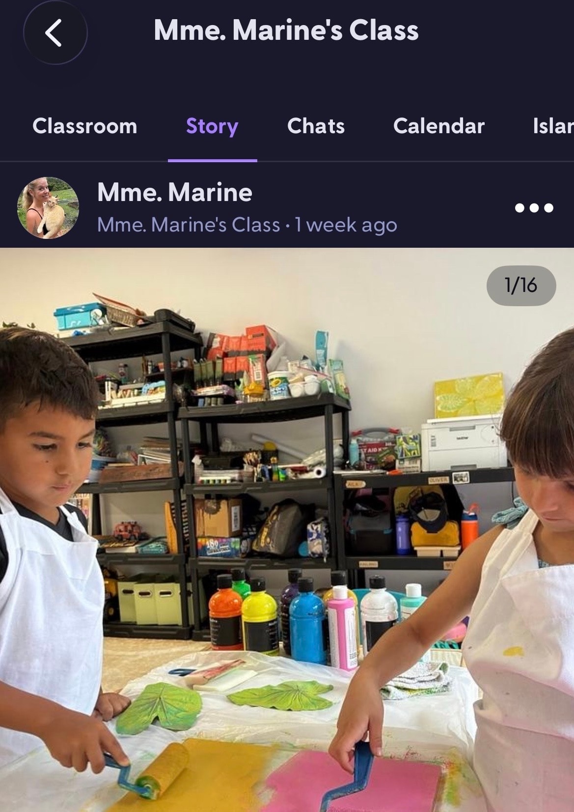 Teacher sharing daily activity photos with families via ClassDojo