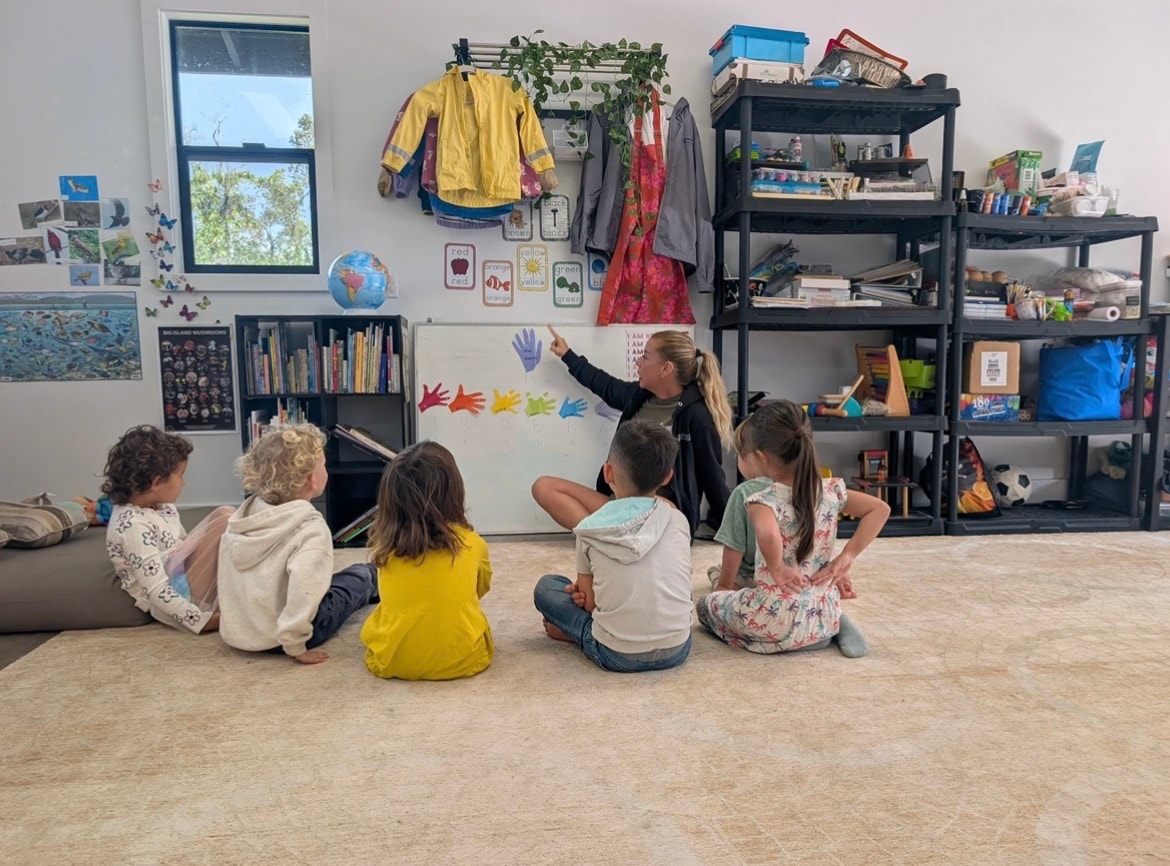Our indoor classroom at Kona Nature School